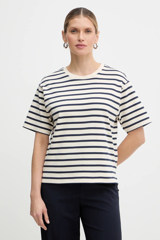 Weekend Max Mara t-shirt bawełniany MULTID bawełna beżowy 2615941031600