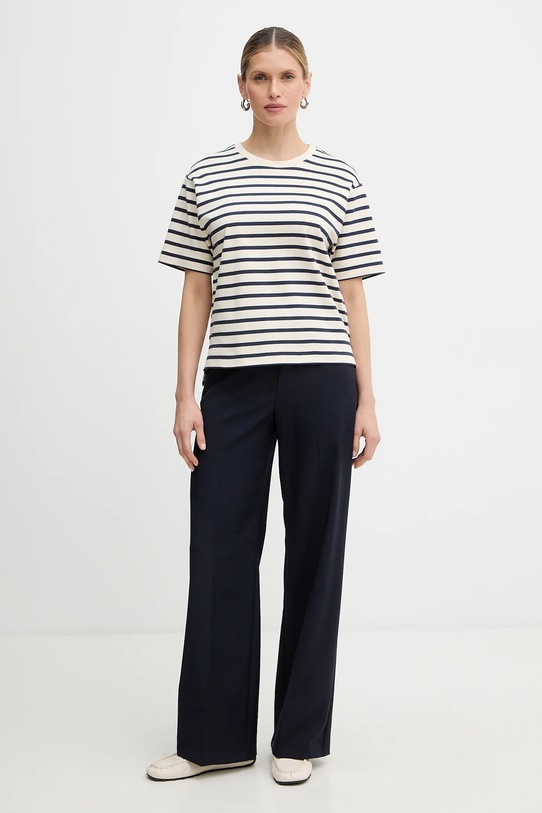 Weekend Max Mara t-shirt bawełniany MULTID 2615941031600 beżowy SS26