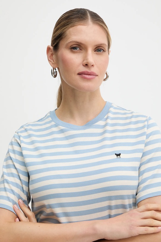 Weekend Max Mara t-shirt bawełniany VENACO niebieski 2615971031600