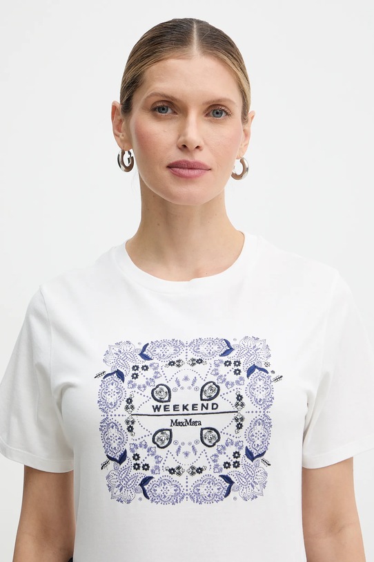 Weekend Max Mara t-shirt bawełniany WEST biały 2615971041600