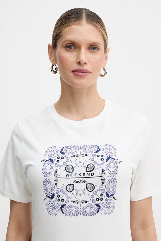 Weekend Max Mara t-shirt bawełniany WEST biały 2615971041600