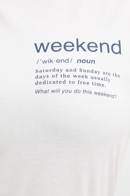 Weekend Max Mara t-shirt bawełniany TENUE 2615971051600 biały