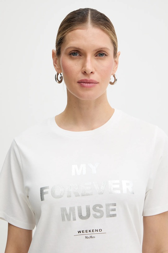 Weekend Max Mara t-shirt bawełniany TENUE biały 2615971051600