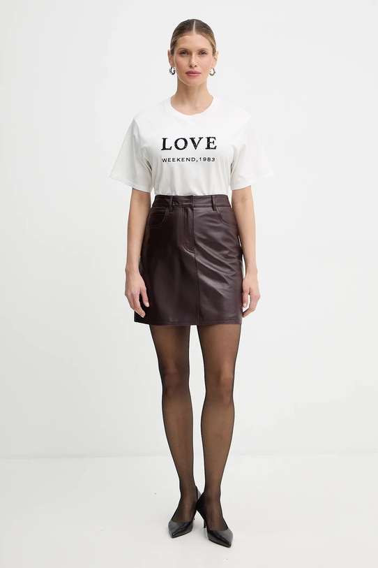 Weekend Max Mara t-shirt bawełniany AGILE 2615971061600 biały SS26