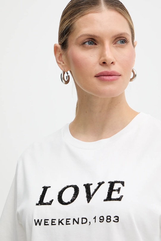 Weekend Max Mara t-shirt bawełniany AGILE biały 2615971061600