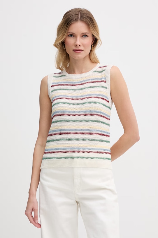 Weekend Max Mara sweter damski lniany PIUMA beżowy 2615361142600