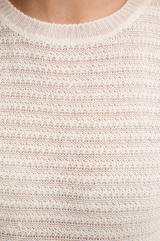 Weekend Max Mara sweter damski lniany PIUMA 2615361142600 beżowy