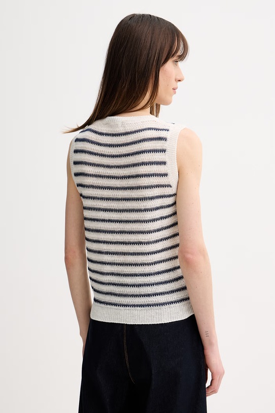 Odzież Weekend Max Mara sweter damski lniany PIUMA 2615361142600 beżowy