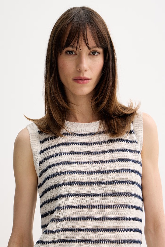 Weekend Max Mara sweter damski lniany PIUMA beżowy 2615361142600