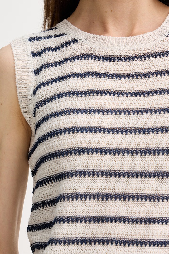 Weekend Max Mara sweter damski lniany PIUMA 2615361142600 beżowy