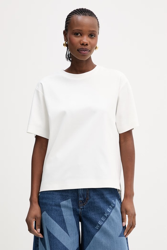 Βαμβακερό μπλουζάκι Weekend Max Mara MULTID βαμβάκι λευκό 2615941022600