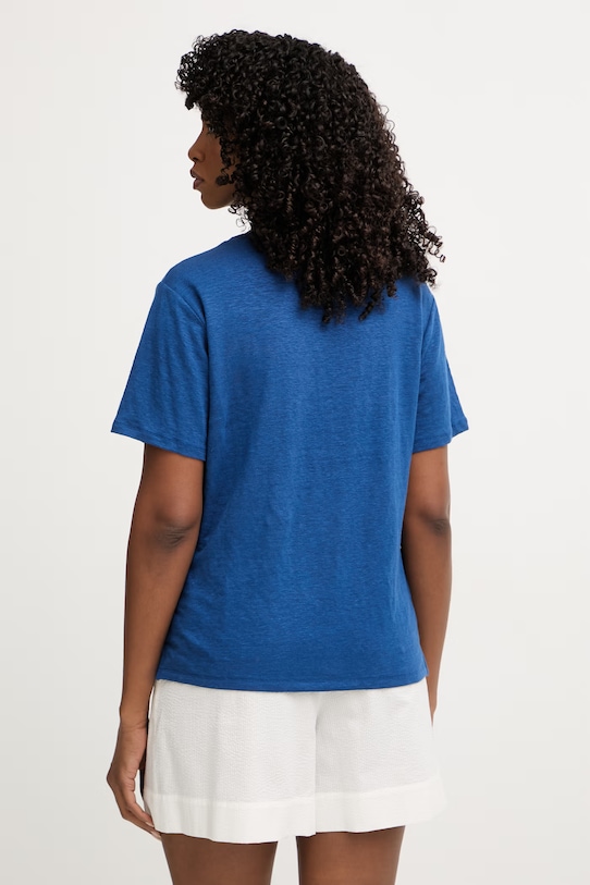 Ρούχα Weekend Max Mara t-shirt Γυναικείο με λινό PELOTA 2615941052600 σκούρο μπλε
