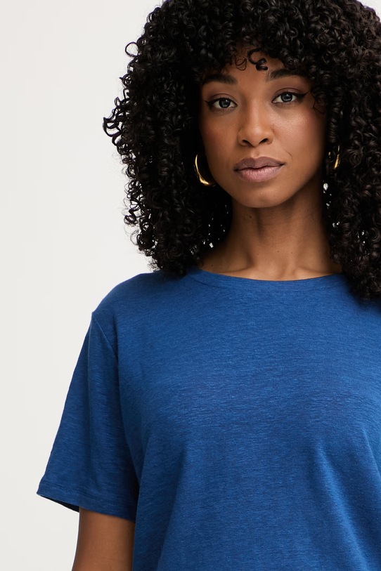 Weekend Max Mara t-shirt Γυναικείο με λινό PELOTA σκούρο μπλε 2615941052600