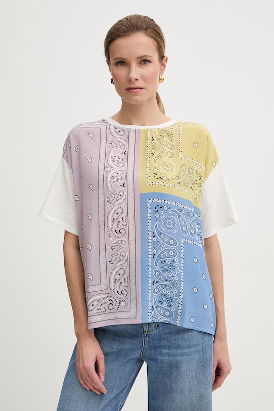 Weekend Max Mara t-shirt damski PAMPAS niebieski 2615941062600