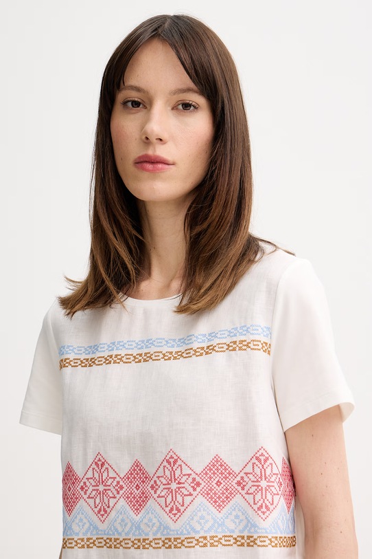 Weekend Max Mara t-shirt damski bawełniany GENIO biały 2615941072600