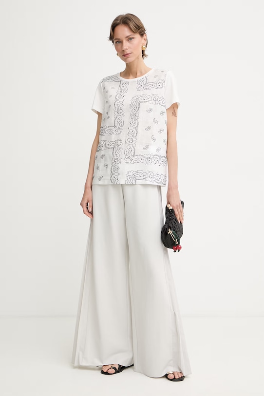 Weekend Max Mara t-shirt Γυναικείο βαμβακερό GENIO 2615941072600 λευκό SS26