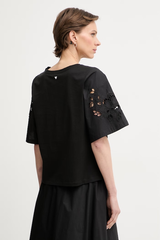 Oblečenie Weekend Max Mara tričko dámske bavlnené TARGA 2615941102600 čierna