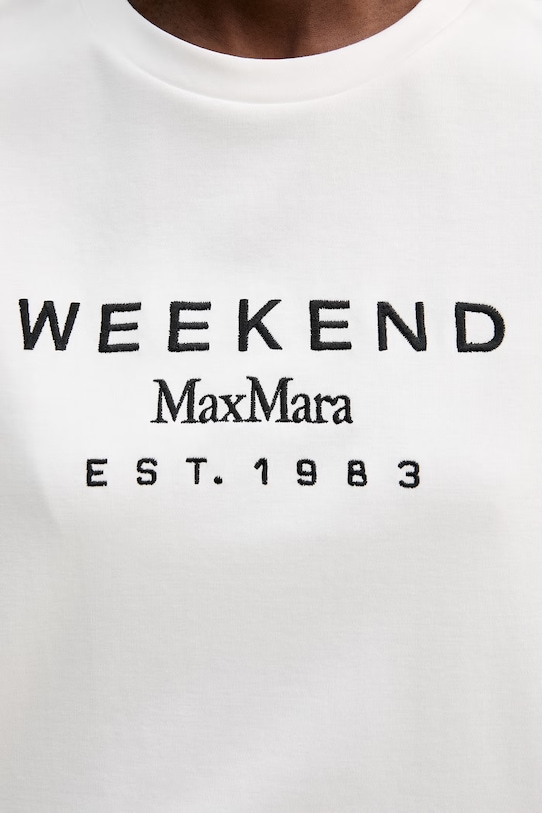 Weekend Max Mara t-shirt bawełniany SABATO 2615941112600 biały