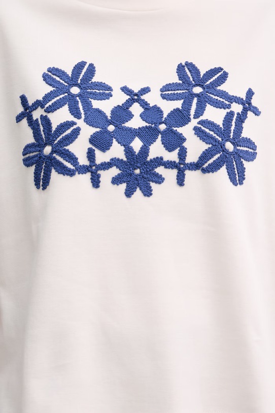 Weekend Max Mara t-shirt bawełniany SABATO 2615941112600 beżowy