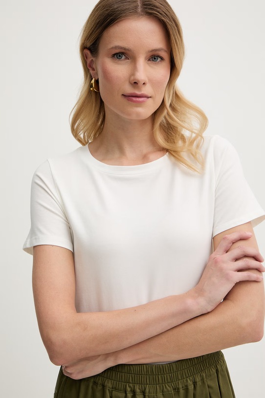 Weekend Max Mara t-shirt MULTIF beżowy 2615971012600