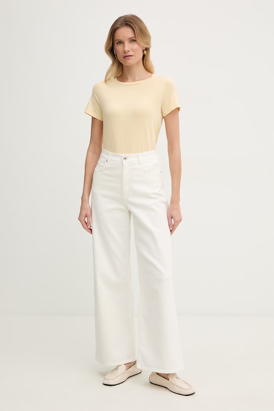 Weekend Max Mara t-shirt MULTIF 2615971012600 żółty SS26