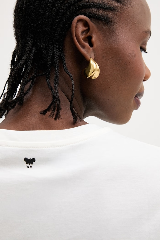 Bavlnené tričko Weekend Max Mara PANTERA 2615971032600 biela