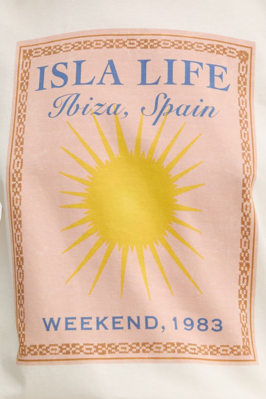 Weekend Max Mara t-shirt bawełniany PANTERA 2615971032600 beżowy