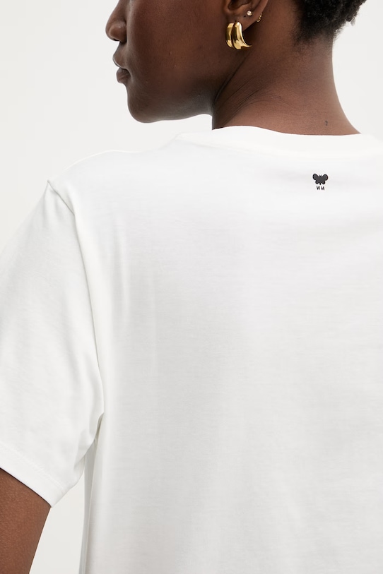 Weekend Max Mara t-shirt bawełniany PANTERA 2615971032600 beżowy