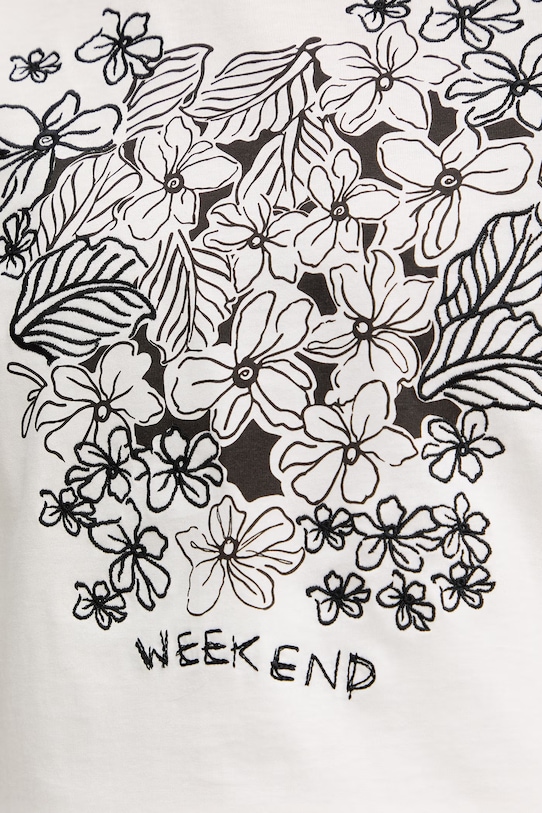 Weekend Max Mara t-shirt bawełniany BORA 2615971042600 biały