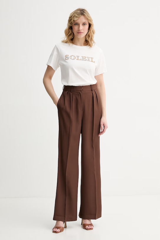 Βαμβακερό μπλουζάκι Weekend Max Mara BORA 2615971042600 λευκό SS26