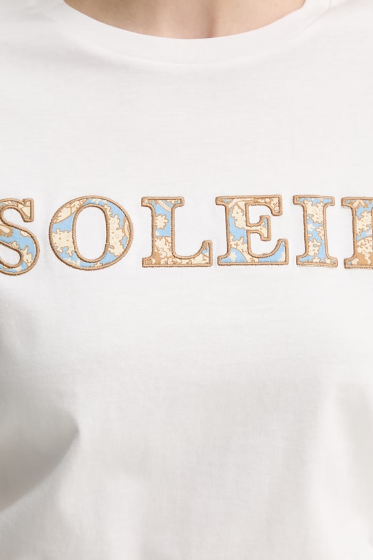 Βαμβακερό μπλουζάκι Weekend Max Mara BORA 2615971042600 λευκό