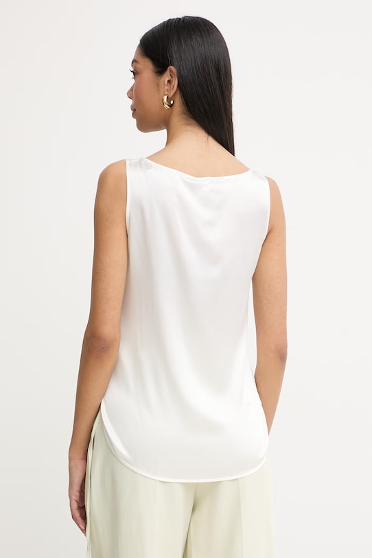 Odzież MM by Max Mara top damski jedwabny PAN 2616161017600 beżowy