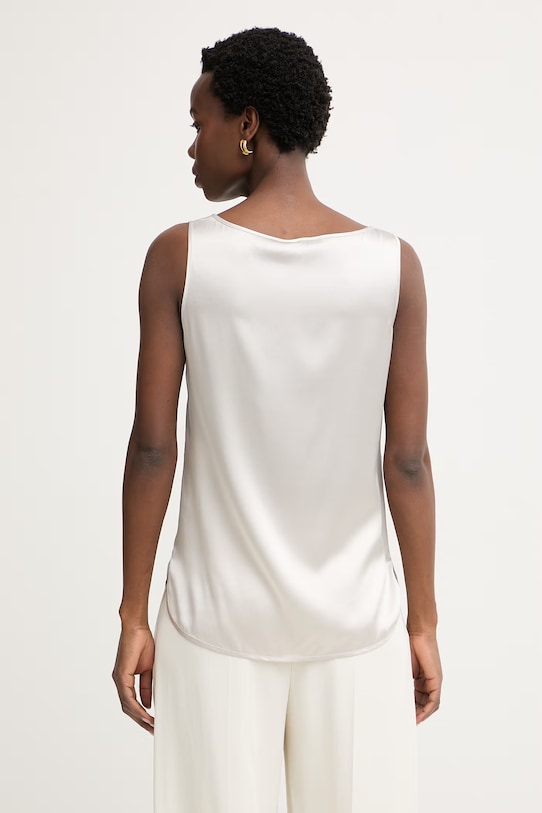 Odzież MM by Max Mara top damski jedwabny PAN 2616161017600 beżowy