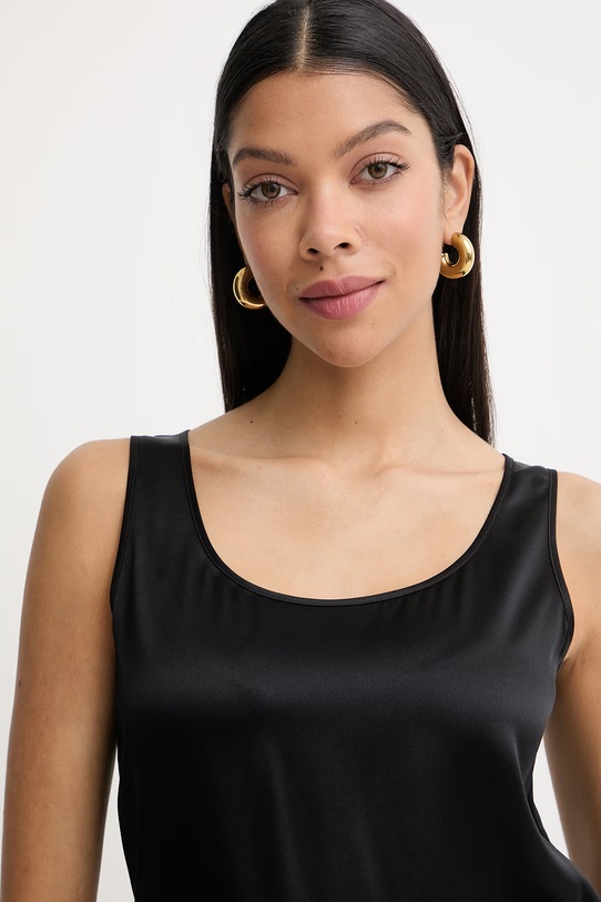 MM by Max Mara top damski jedwabny PAN czarny 2616161017600