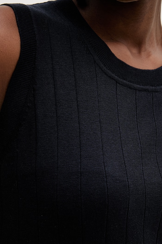 MM by Max Mara top z dodatkiem jedwabiu RIVA 2616361147600 granatowy