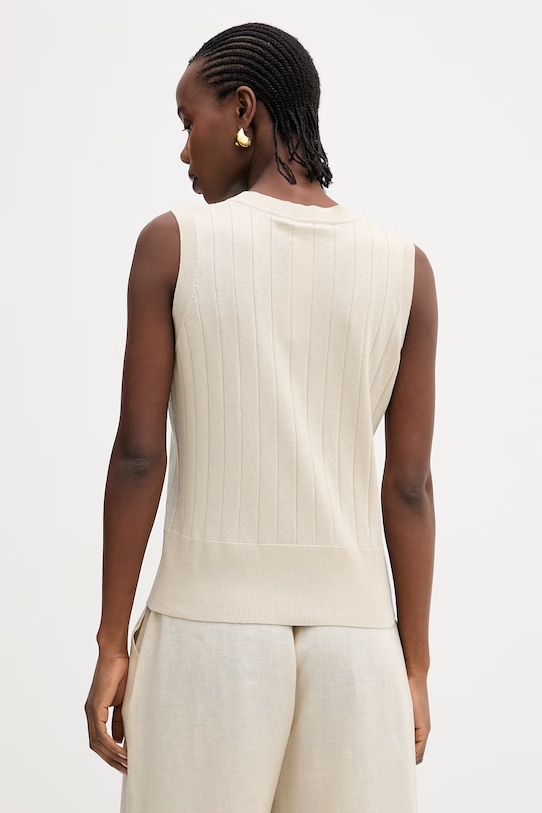 Odzież MM by Max Mara top z dodatkiem jedwabiu RIVA 2616361147600 beżowy