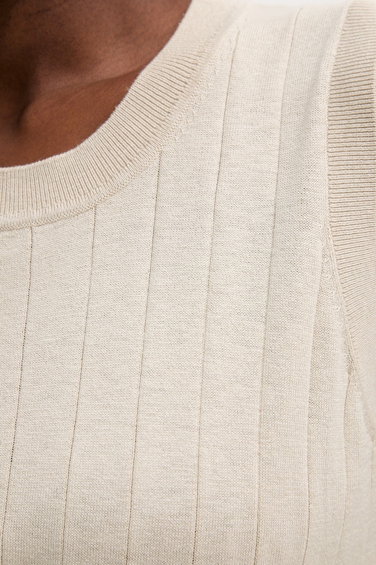 MM by Max Mara top z dodatkiem jedwabiu RIVA 2616361147600 beżowy