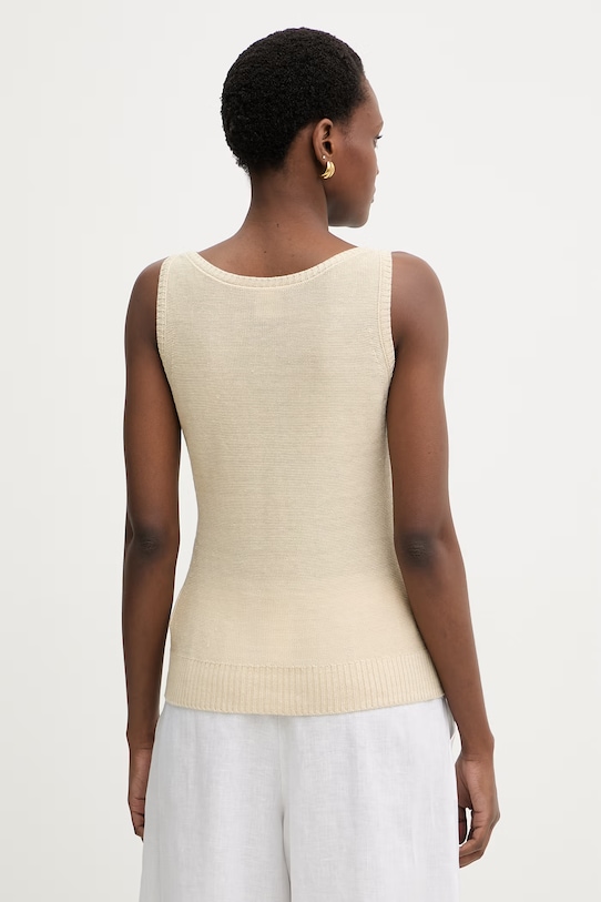 Odzież MM by Max Mara top damski lniany BRAVA 2616361038600 beżowy