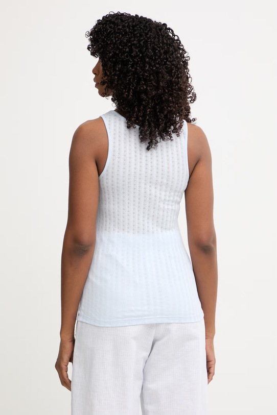 Ρούχα MM by Max Mara τοπ γυναικείο με lyocell AFFINE 2616941018600 μπλε