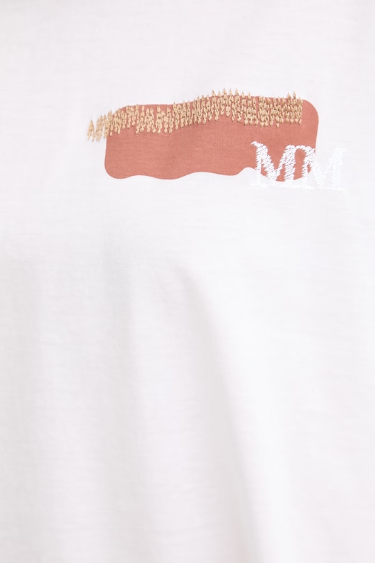 MM by Max Mara T-shirt damski bawełniany FUNALE 2616941048600 biały