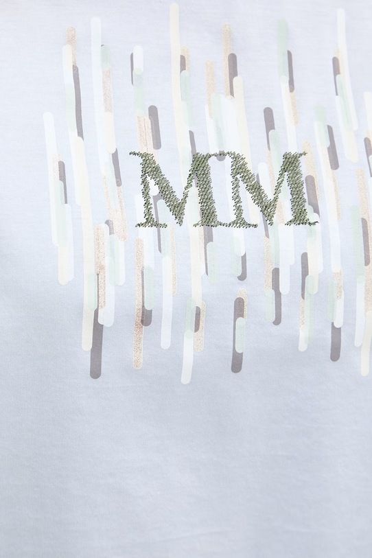 MM by Max Mara T-shirt damski bawełniany FUNALE 2616941048600 niebieski