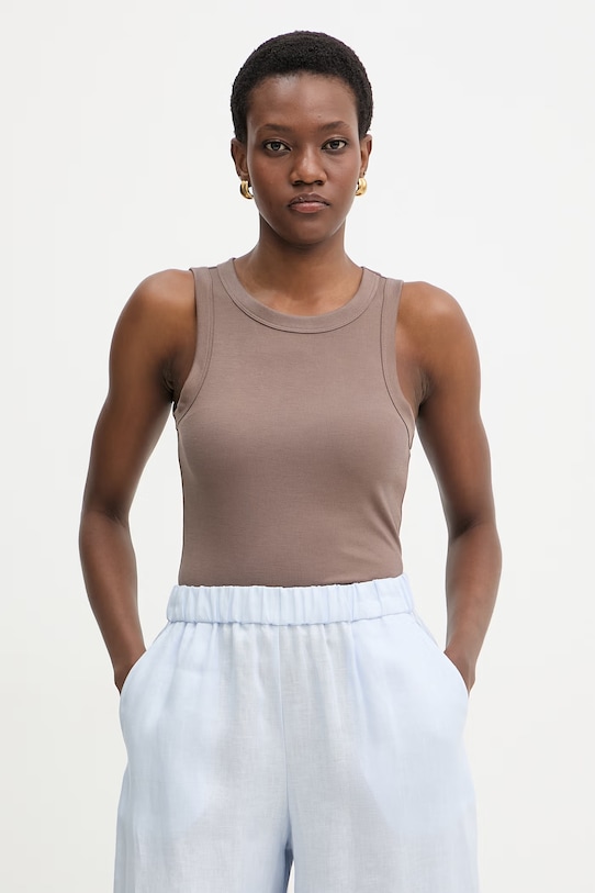 MM by Max Mara top pentru femei, din mătase maro 2616941058600