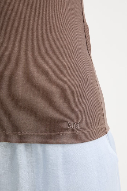 Îmbrăcăminte MM by Max Mara top pentru femei, din mătase 2616941058600 maro