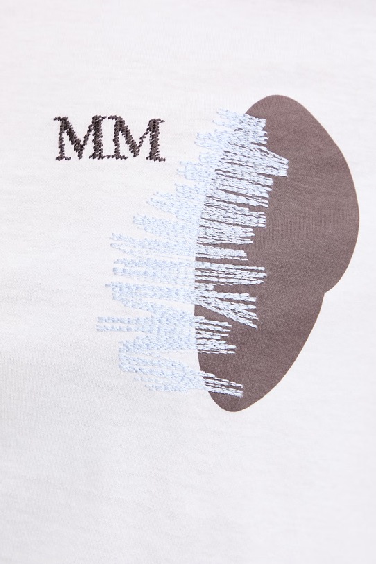 MM by Max Mara T-shirt damski bawełniany LICENZA 2616941108600 biały
