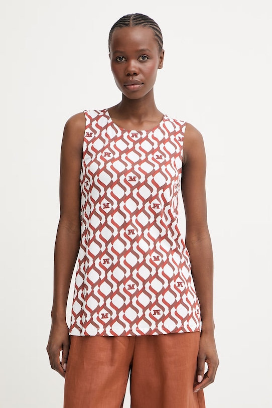 Max Mara Beachwear bluzka damska z wiskozy PELOTA pomarańczowy 2616941029600