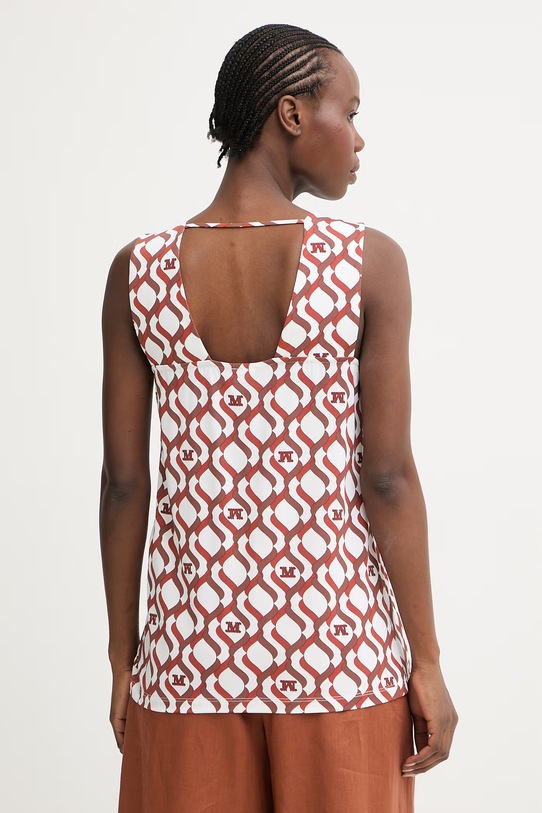 Odzież Max Mara Beachwear bluzka damska z wiskozy PELOTA 2616941029600 pomarańczowy