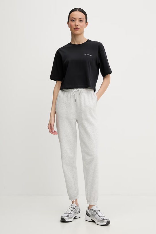 Salomon t-shirt bawełniany LC2527800 czarny SS26