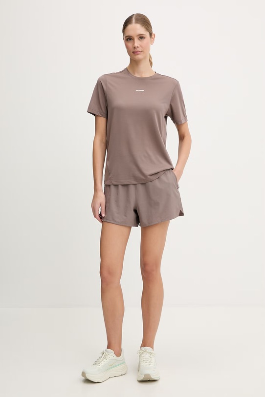 Salomon t-shirt treningowy SHKout LC2776000 brązowy SS26