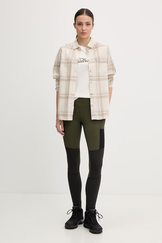 Fjallraven t-shirt damski bawełniany Archive F14600269 beżowy SS26