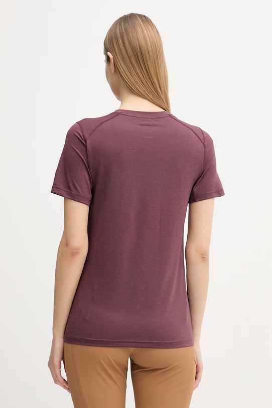 Odzież Fjallraven T-shirt sportowy damski Abisko Day F84106 bordowy